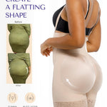 SHAPELLX Plus Size Shapewear Tummy Control Butt Lifting Bodysuit Side Zipper Fajas Colombianas Body Shaper for Women Beige 3XL