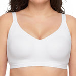 Warner's Women's Easy Does It Underarm Smoothing with Seamless Stretch Wireless Lightly Lined Comfort Bra RM3911A, White, Medium