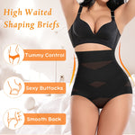 Werena Tummy Control Shapewear Panties for Women High Waisted Body Shaper Slimming Shapewear Underwear Girdle Panty(Black-smooth Fabric,Small)