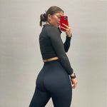 Aoxjox High Waisted Workout Leggings for Women Trinity Yoga Pants 26.5" (Black, Small)
