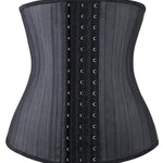 YIANNA Womens Waist Trainer Underbust 25 Steel Boned Sports Fitness Workout Hourglass Body Shaper Weight Loss, YA1210-Black-L