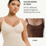 FeelinGirl Camisole Tops for Women Seamless Shapewear Tank Tops Compression Shirt Plus Size Under Clothes White 3XL