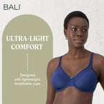 Bali womens Bali Women's One Smooth Ultra Light Convertible Df3439 Full Coverage Bra, In the Navy, 36C US