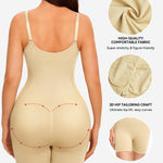 Nebility Women's Shapewear Bodysuit Tummy Control Body Suit Built in Bra Tank Camisole Seamless Mid Thigh Body Shaper