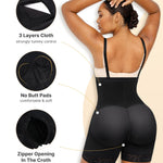 SHAPELLX Black Shapewear High Compression Shapewear Side Zipper Faja Body Shaper Tummy Control Butt Lifter Waist Trainer Bodysuit For Women Extra Firm Tummy (Black, 3X-Large)