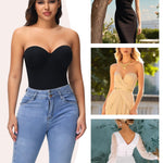 JOYSHAPER Strapless Shapewear Bodysuit for Women Tummy Control Low Back Body Shaper Thong Body Suits Tops with Built-in Bra