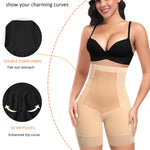 Werena Tummy Control Shapewear Shorts for Women High Waisted Body Shaper Slimming Girdle Shorts Shaping Underwear Panties(1# A Black(tummy control),Large)