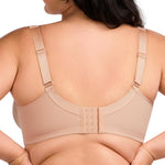 HSIA Bras for Women Minimizer Full Coverage, Plus Size T Shirt Unlined Underwire Smooth Bra, Seamless Cups Joan Ultimate Soft Taupe Beige