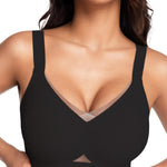 Gailife Jelly Wireless Bras for Women No Underwire Bralettes Seamless Supportive T Shirt Everyday Bras-Black,S