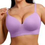 FeelinGirl Wireless Supportive Bra for Women, Seamless Comfort Bralettes No Underwire Full Coverage Everyday Bras