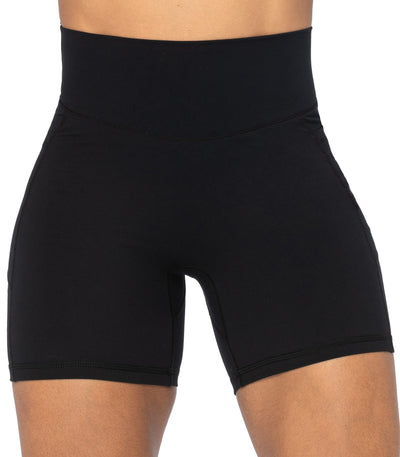 Sunzel 8" / 5" / 3" Biker Shorts for Women with Pockets, High Waisted Yoga Workout Shorts Black Large
