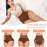 Werena Shapewear for Women Tummy Control Body Shaper High Waitsed Shape wear Panties Shaping Girdle(#A2 Mid Waist Chocolate(seamless),Large)