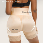 SHAPELLX Faja Body Shaper High Waisted Shapewear for Women Tummy Control Strapless Shapewear Butt Lifting High Compression Shorts (Beige, X-Large)