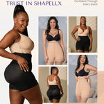SHAPELLX Shapewear Tummy Control Fajas Colombianas Moldeadoras Butt Lifting Shapewear Shorts For Women (Beige,XX-large)