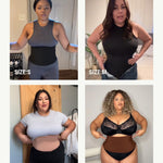 FeelinGirl Waist Trainer for Women Trimmer Belt Waist Cincher Tummy Wrap Plus Size Body Shaper (One Size, Black)
