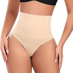 Werena Tummy Control Thong Shapewear for Women High Waisted Body Shaper Panties Shaping Thong Girdle Underwear