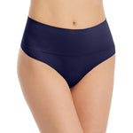 SPANX SPANXshape Everyday Shaping Thong - Core Control Shapewear Underwear - Invisible Under Clothes - Seamless Design - Timeless Navy - Medium