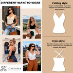 JOYSHAPER Shapewear for Women Tank Tops Smooth Shaping Cami V Neck Shapewear Tanks Tops Camisole with Soft Cup Cami Shaper Compression Tank Beige XL