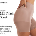 SPANX SPANXsculpt OnCore Mid-Thigh Short - Powerful Sculpting Body Shaper - Level 4 Compression - Shapewear for Women