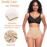 Womens Shapewear Tummy Control Underwear High Waist Shaper Panites Girdle Slimming Briefs(01# B Mid Rise Beige(lace),3X-Large)