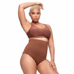 Underoutfit High Waisted Underwear for Women- Tummy Control Shapewear Panty- Small to Plus Sizes, Cocoa, XX-Large