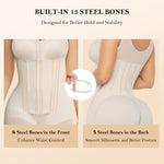YIANNA Overbust Fajas Colombianas Moldeadoras Shapewear for Women Tummy Control Full Body Shaper Girdles Post Surgery Compression Garment,YA7366-Beige-3XL