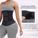 YIANNA Waist Trainer for Women Latex Underbust Double Training Belt Tummy Control Waist Cincher Sport Girdle,YA2223-Black-M