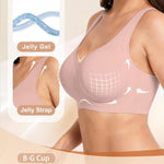 Soft Intention Jelly Wireless Bra Seamless Push Up Full Coverage Supportive Everyday Sport T-Shirt Bra Regular & Plus Size Nude