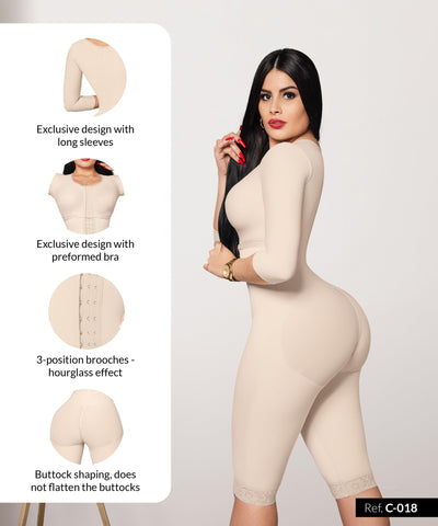 Forma Tu Cuerpo Colombian Fajas for Women – Faja Colombiana Moldeadora Full Body Shapewear, Stage 2 Compression Garment After Liposuction Tummy Tuck, Postpartum Faja 4XL