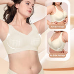 Soft Intention Jelly Wireless Bra Seamless Push Up Full Coverage Supportive Everyday Sport T-Shirt Bra Regular & Plus Size Beige