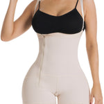 Sonryse 050ZL Postpartum Stage 2 Mid Thigh Bodysuit Tummy Control Shapewear for Women Faja Colombiana Beige L