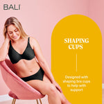 Bali womens Passion for Comfort Underwire Df3385 minimizer bras, Black, 34DD US