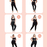 SHAPERMINT High Waisted Tummy Control Compression Leggings for Women - Petite to Plus Size Womens Leggings Non See Through Black
