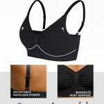Bralettes for Women Comfortable Wireless Seamless Stretchy Bras No Underwire for Everyday Sleeping Black Large