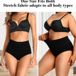 OPIBOO Plus Size High Waisted Womens Cotton Underwear Tummy Control Postpartum Essentials Panties Stretch Comfortable Briefs MultiPack Multicolored