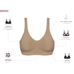 Bali Womens Comfort Revolution Wireless Bra, Comfortflex Fit Full-coverage Wirefree Bras, White Dot, Small US