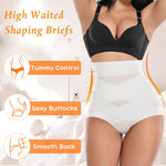Werena Tummy Control Shapewear Panties for Women High Waisted Body Shaper Slimming Shapewear Underwear Girdle Panty(White-smooth Fabric,X-Large)