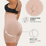 SHAPELLX Shapewear Tummy Control Short for Women Seamless High Waisted Body Shaper (Sand, L)