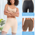 DailyCity Women's Seamless Slip Shorts Under Dresses - Cooling Anti Chafing Smooth Boyshort, Yoga Boxer Sleep Panties Summer,Nude,L