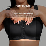 FeelinGirl Surgical Bras Post Surgery After Breast Augmentation Supportive Mastectomy Bra Black Medium