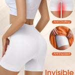 Niceuare 3 Pack Slip Shorts for Under Dresses，Women Anti Chafing Shorts Smooth Boyshorts Panties Underwear （Black+white+nude，Large）