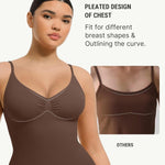 FeelinGirl Womens Tank Top Shapewear Tummy Control Tops Slimming Cami Tank Seamless Compression V Neck Camisole