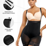 SHAPELLX Shapewear for Women Tummy Control High Waisted Body Shaper Side Zipper Bodysuit Postpartum Faja Black XXL