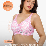 Popilush Womens Wireless Bra Seamless No Underwire Push Up Plunge Deep V Bralette with Adjustable Straps Everyday Comfortable T-Shirt Bra