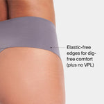SPANX SPANXsupersmooth Undie-tectable Thong - Comfortable Core Control - Invisible Shapewear - Women No Show Thong Underwear - Mythical Grey - Medium
