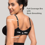 Lover-Beauty Minimizer Bras for Women Full Coverage Unlined Underwire Bras Plus Size Lifting Bra for Heavy Breast, Black 34D