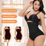 Werena Tummy Control Shapewear Panties for Women High Waisted Body Shaper Slimming Shapewear Underwear Girdle Panty(Black-seamless#2,Medium)
