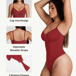 FeelinGirl Shapewear Tummy Control Bodysuits for Women Seamless Body Shaper Shapewear Thong Body Shaper XS-S