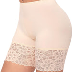 Slip Shorts for Under Dresses Women Anti Chafing Underwear Seamless Boyshorts Panties Lace Under Shorts