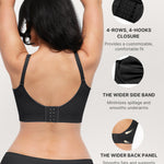 SHAPELLX Wireless Bra for Womens Lightweight Seamless Super Stretch Bra Comfortable Soft Bralette Black Medium